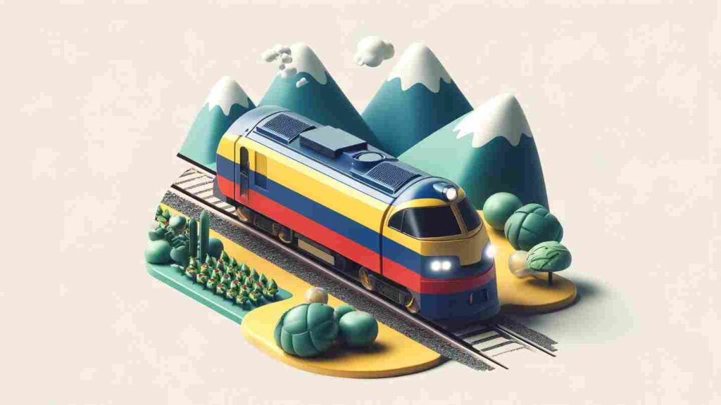 comercio electrónico colombiano representado en un tren que avanza sin frenos