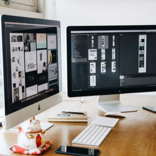 2 computadores de diseño web 